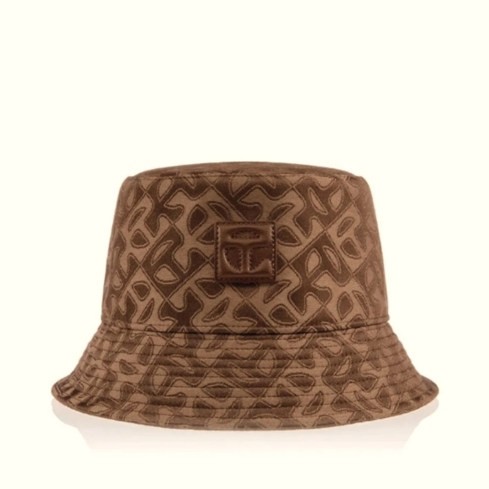 Telfar L/XL Monogram Bucket Hat Brown Jacqard Shopper